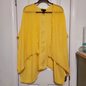☀️Steve Madden Yellow Swimsuit Cover Kimono Kaftan One Size Fits Most
